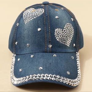 Woman’s heart bling hat